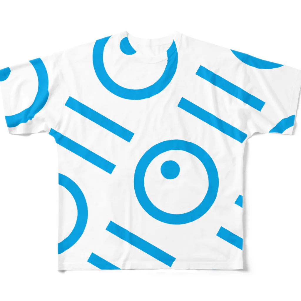 101DESIGNのロゴフルグラフィックTシャツ